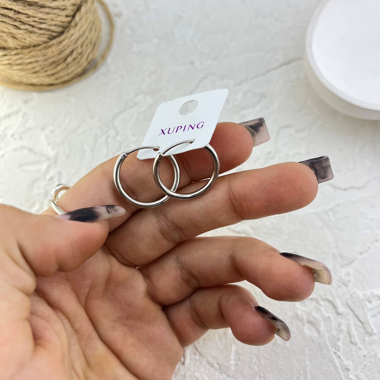 گوشواره زنانه ژوپینگ مدل حلقه ای کد E6301